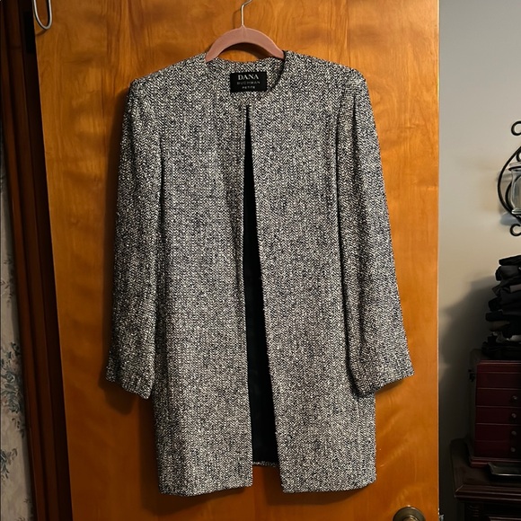 Dana Buchman Petite Navy Monochrome Tweed Blazer - Picture 1 of 1